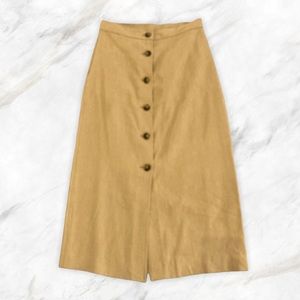 Wilfred button-up beige midi skirt